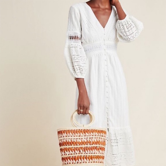 Anthropologie Dresses & Skirts - NWT Anthropologie Ebba Eyelet Midi Boho Dress